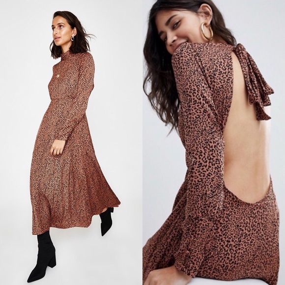 Free People Dresses & Skirts - Free People Loveless Print Midi Dress Leopard